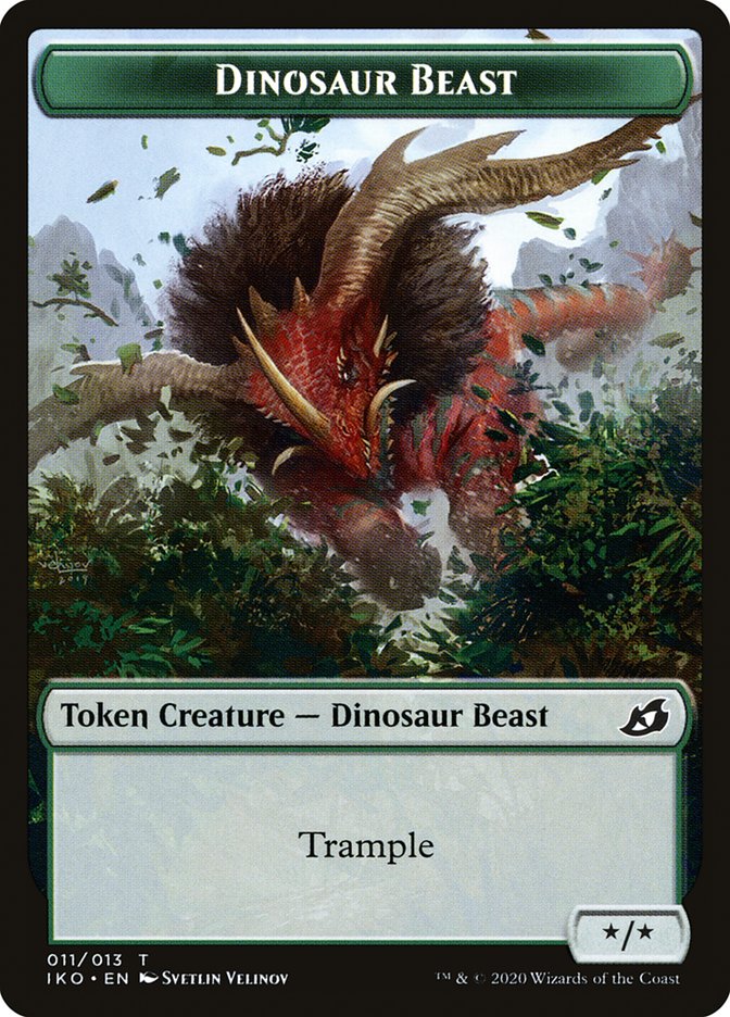 Dinosaur Beast Token [Ikoria: Lair of Behemoths Tokens] - Magic: The Gathering - Card Brawlers | Quebec | Canada |