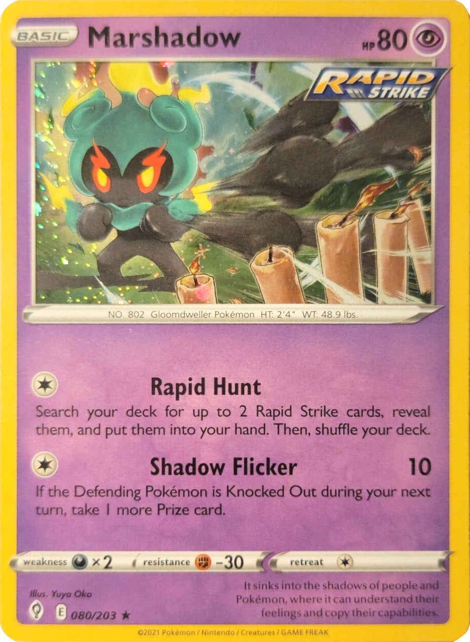 Marshadow (080/203) (Cosmos Holo) [Sword & Shield: Evolving Skies] - Pokémon - Card Brawlers | Quebec | Canada |
