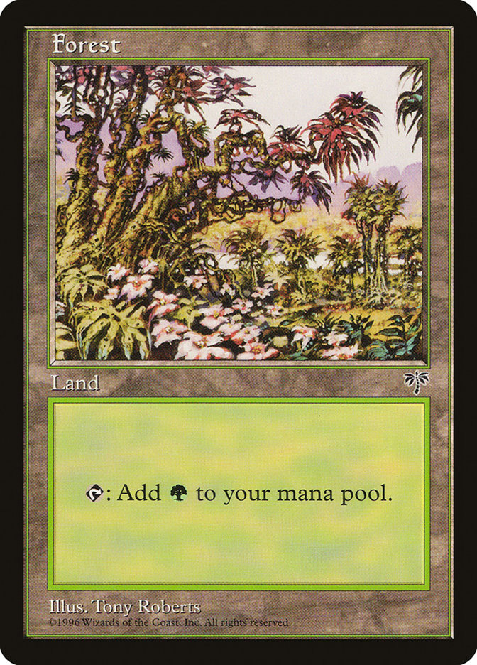 Forest (Open Flowers Bottom Center) [Mirage] - Magic: The Gathering - Card Brawlers | Quebec | Canada |