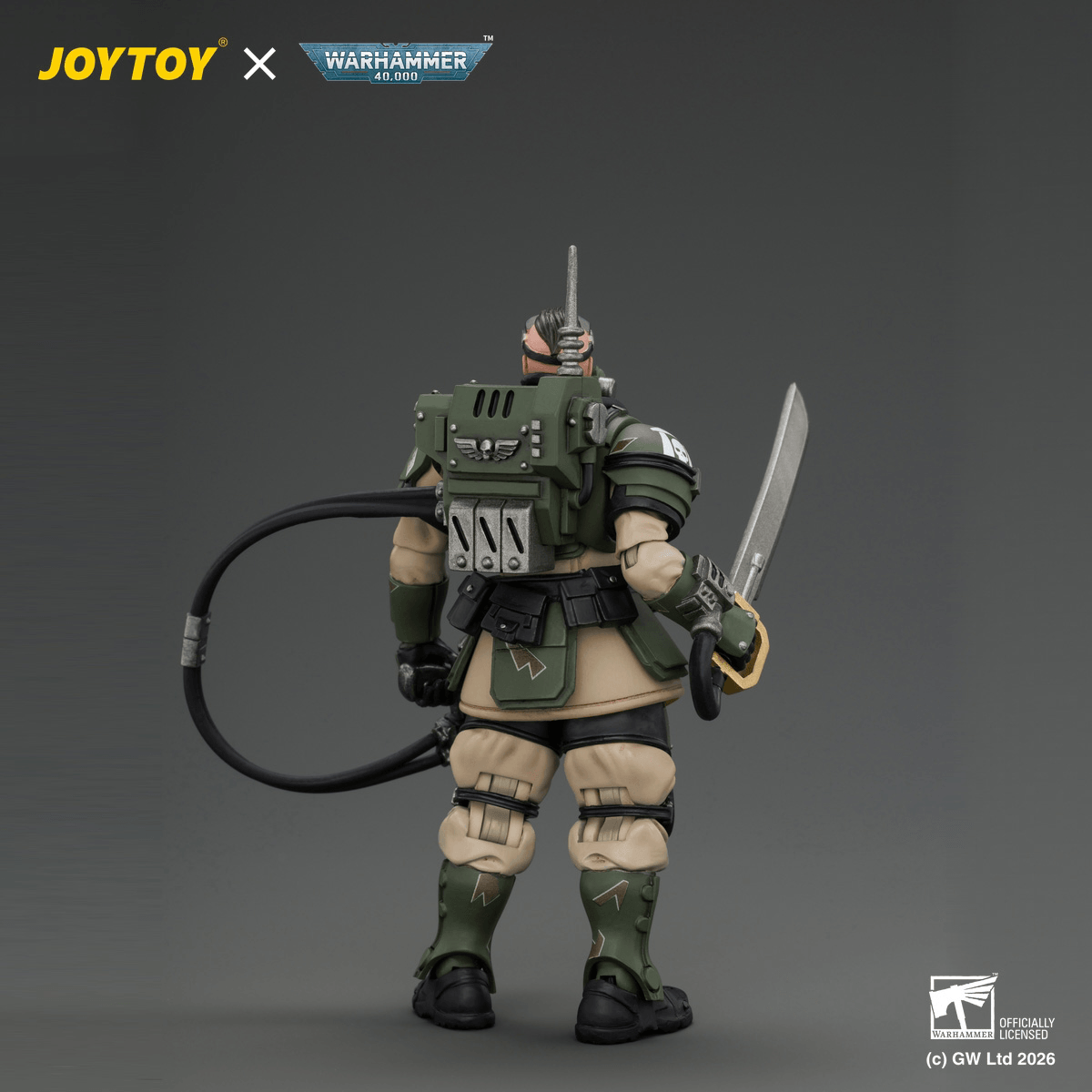 JOYTOY - Warhammer 40k - Astra Militarum - Kasrkin 7 with Hot-shot Laspistol and Power Sword - (PREORDER) October 30, 2026
