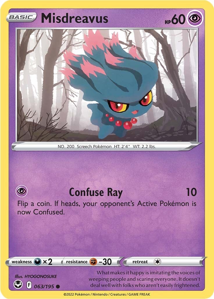 Misdreavus (063/195) [Sword & Shield: Silver Tempest] - Pokémon - Card Brawlers | Quebec | Canada |