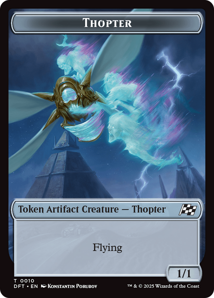 Golem (0014) // Thopter (0010) Double-Sided Token [Aetherdrift Commander Tokens] - Magic: The Gathering - Card Brawlers | Quebec | Canada |