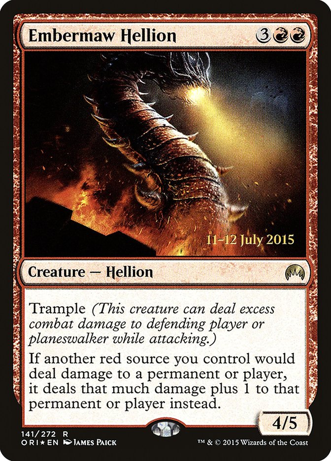 Embermaw Hellion [Magic Origins Prerelease Promos] - Magic: The Gathering - Card Brawlers | Quebec | Canada |