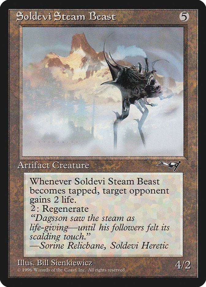Soldevi Steam Beast (Mountain Background) [Alliances] - Magic: The Gathering - Card Brawlers | Quebec | Canada |
