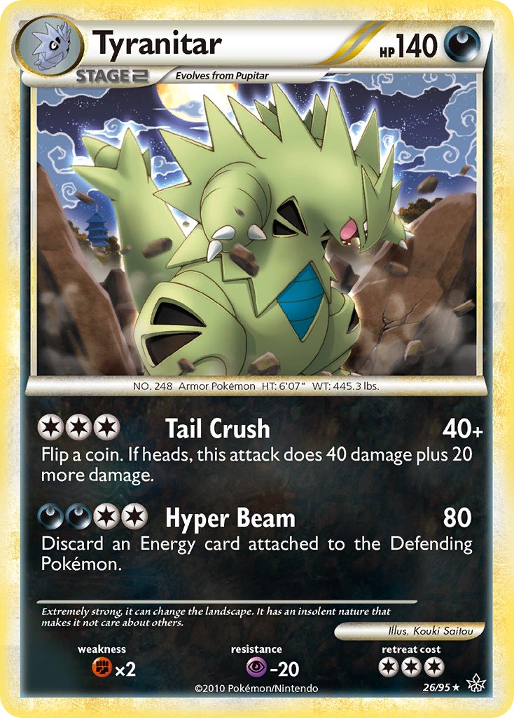 Tyranitar (26/95) (Theme Deck Exclusive) [HeartGold & SoulSilver: Unleashed] - Pokémon - Card Brawlers | Quebec | Canada |