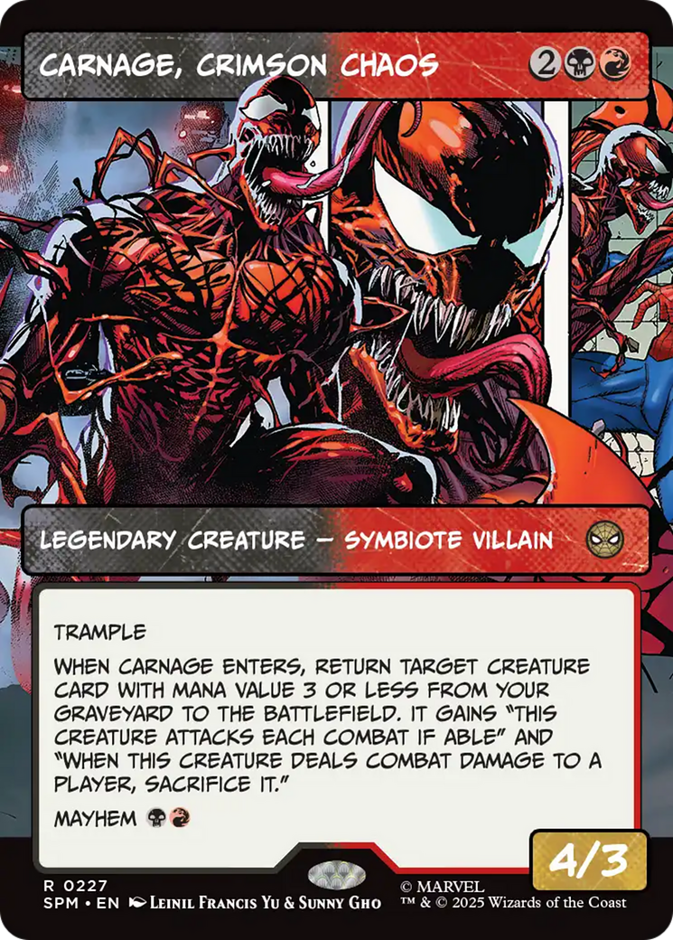 Carnage, Crimson Chaos (Borderless) [Marvel's Spider-Man] - Magic: The Gathering - Card Brawlers | Quebec | Canada |
