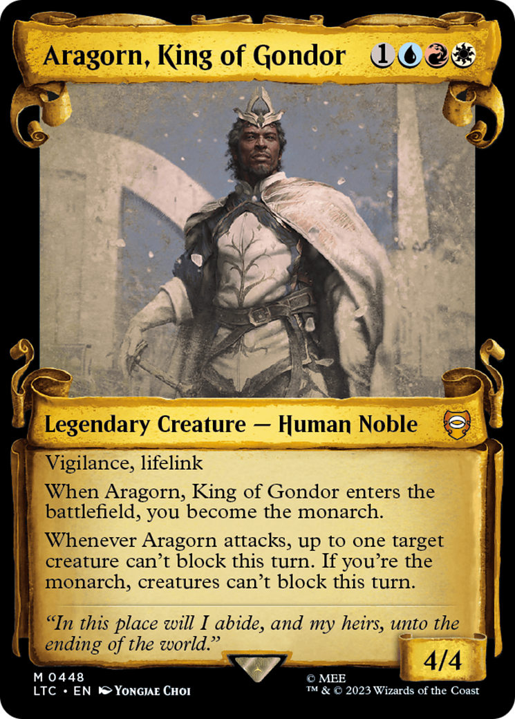 Aragorn, King of Gondor [The Lord of the Rings: Tales of Middle-Earth Commander Showcase Scrolls] - Magic: The Gathering - Card Brawlers | Quebec | Canada |