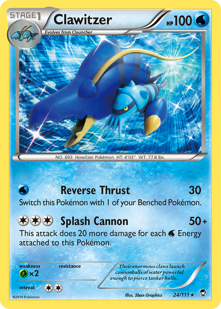 Clawitzer (24/111) [XY: Furious Fists] - Pokémon - Card Brawlers | Quebec | Canada |