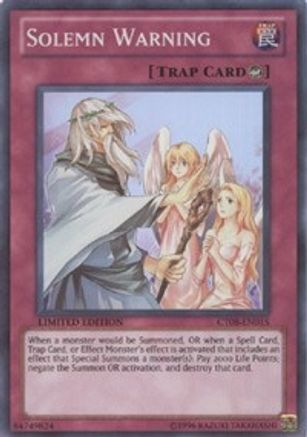 Solemn Warning [CT08-EN015] Super Rare - Yu-Gi-Oh! - Card Brawlers | Quebec | Canada |