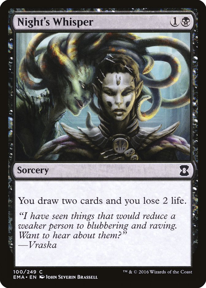 Night's Whisper [Eternal Masters] - Magic: The Gathering - Card Brawlers | Quebec | Canada |
