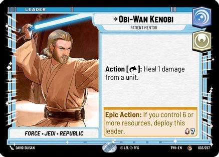Obi-Wan Kenobi - Patient Mentor (003/257) (003/257) [Twilight of the Republic] - Fantasy Flight Games - Card Brawlers | Quebec | Canada |