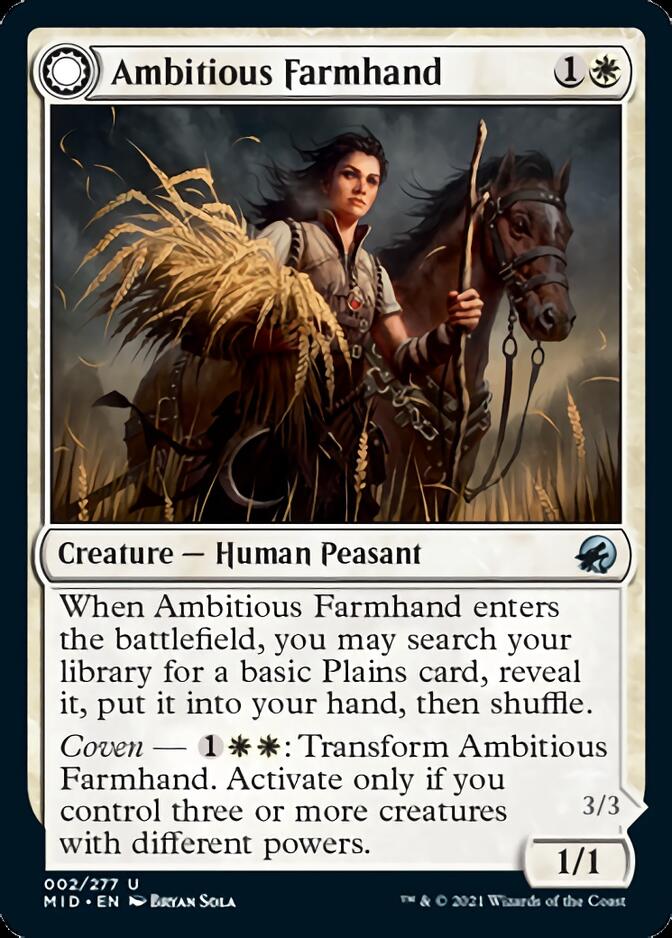 Ambitious Farmhand // Seasoned Cathar [Innistrad: Midnight Hunt] - Magic: The Gathering - Card Brawlers | Quebec | Canada |