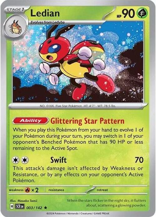 Ledian (003/142) (Theme Deck Exclusive) [Scarlet & Violet: Stellar Crown] - Pokémon - Card Brawlers | Quebec | Canada |