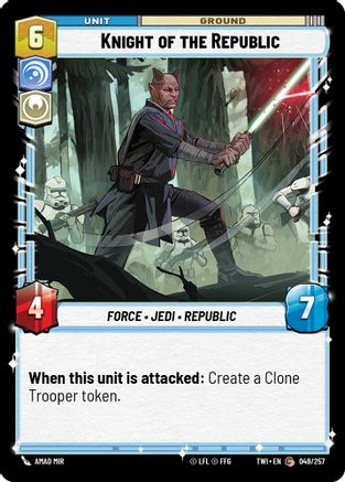 Knight of the Republic (049/257) (049/257) [Twilight of the Republic] - Fantasy Flight Games - Card Brawlers | Quebec | Canada |