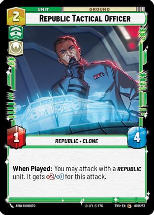 Republic Tactical Officer (091/257) (091/257) [Twilight of the Republic] - Fantasy Flight Games - Card Brawlers | Quebec | Canada |