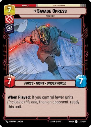 Savage Opress - Monster (137/257) (137/257) [Twilight of the Republic] - Fantasy Flight Games - Card Brawlers | Quebec | Canada |
