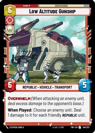 Low Altitude Gunship (149/257) (149/257) [Twilight of the Republic] - Fantasy Flight Games - Card Brawlers | Quebec | Canada |
