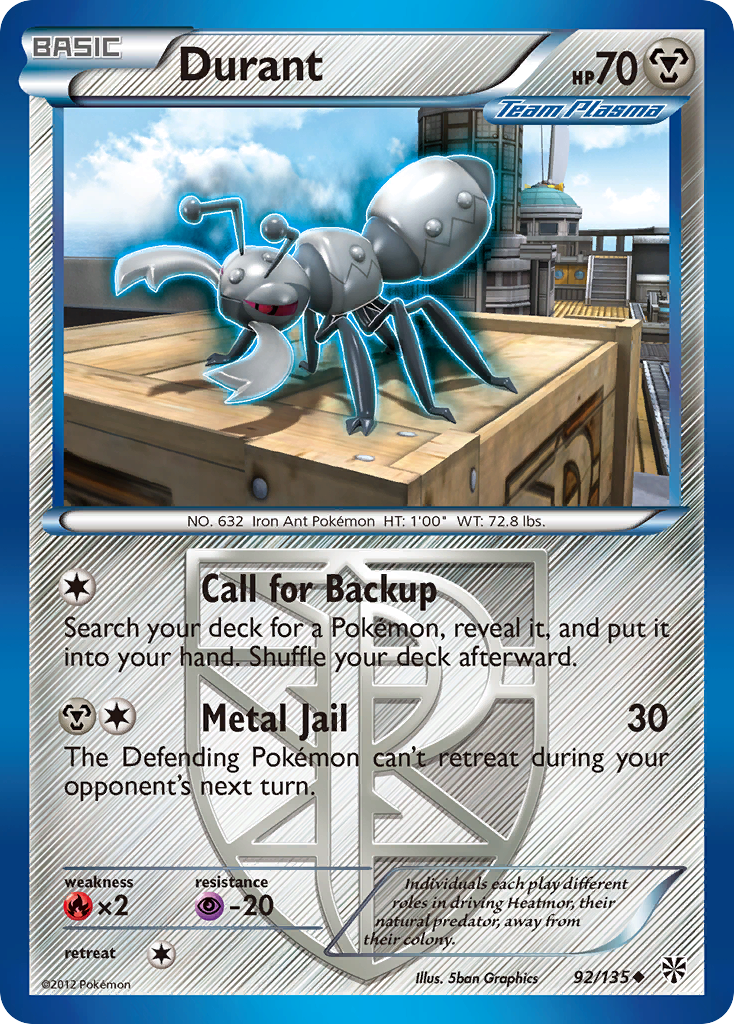 Durant (92/135) [Black & White: Plasma Storm] - Pokémon - Card Brawlers | Quebec | Canada |