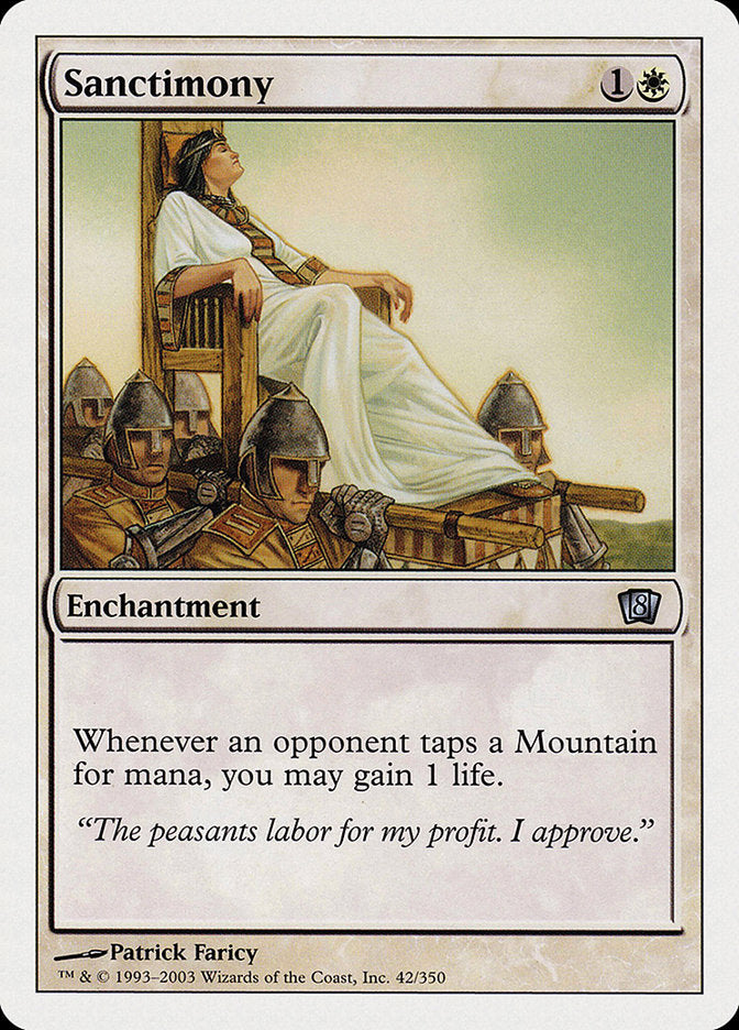 Sanctimony [Eighth Edition] - Magic: The Gathering - Card Brawlers | Quebec | Canada |