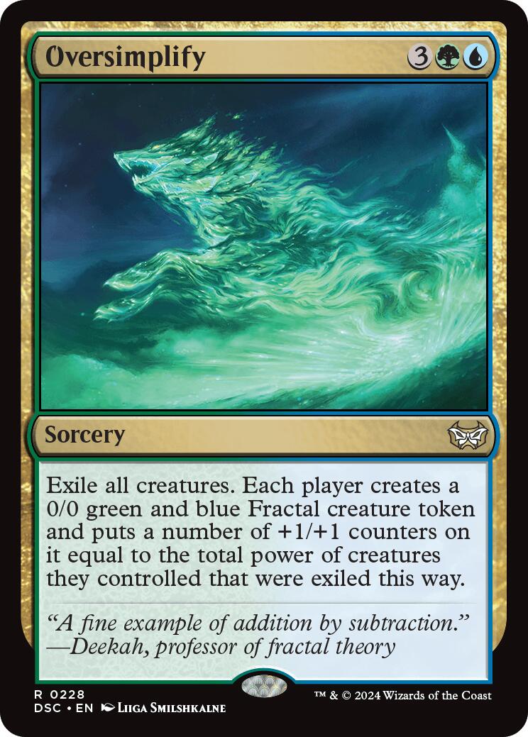 Oversimplify [Duskmourn: House of Horror Commander] - Magic: The Gathering - Card Brawlers | Quebec | Canada |