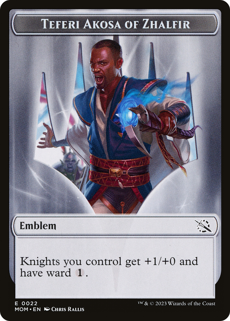 Treasure (20) // Teferi Akosa of Zhalfir Emblem Double-Sided Token [March of the Machine Tokens] - Magic: The Gathering - Card Brawlers | Quebec | Canada |