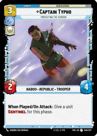 Captain Typho - Protecting the Senator (046/257) (046/257) [Twilight of the Republic] - Fantasy Flight Games - Card Brawlers | Quebec | Canada |