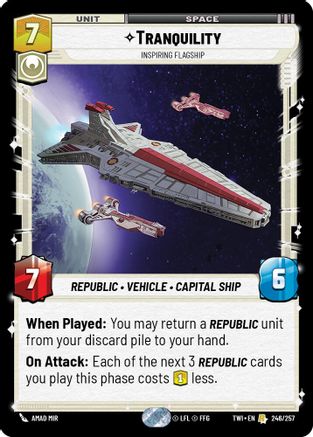 Tranquility - Inspiring Flagship (246/257) (246/257) [Twilight of the Republic] - Fantasy Flight Games - Card Brawlers | Quebec | Canada |