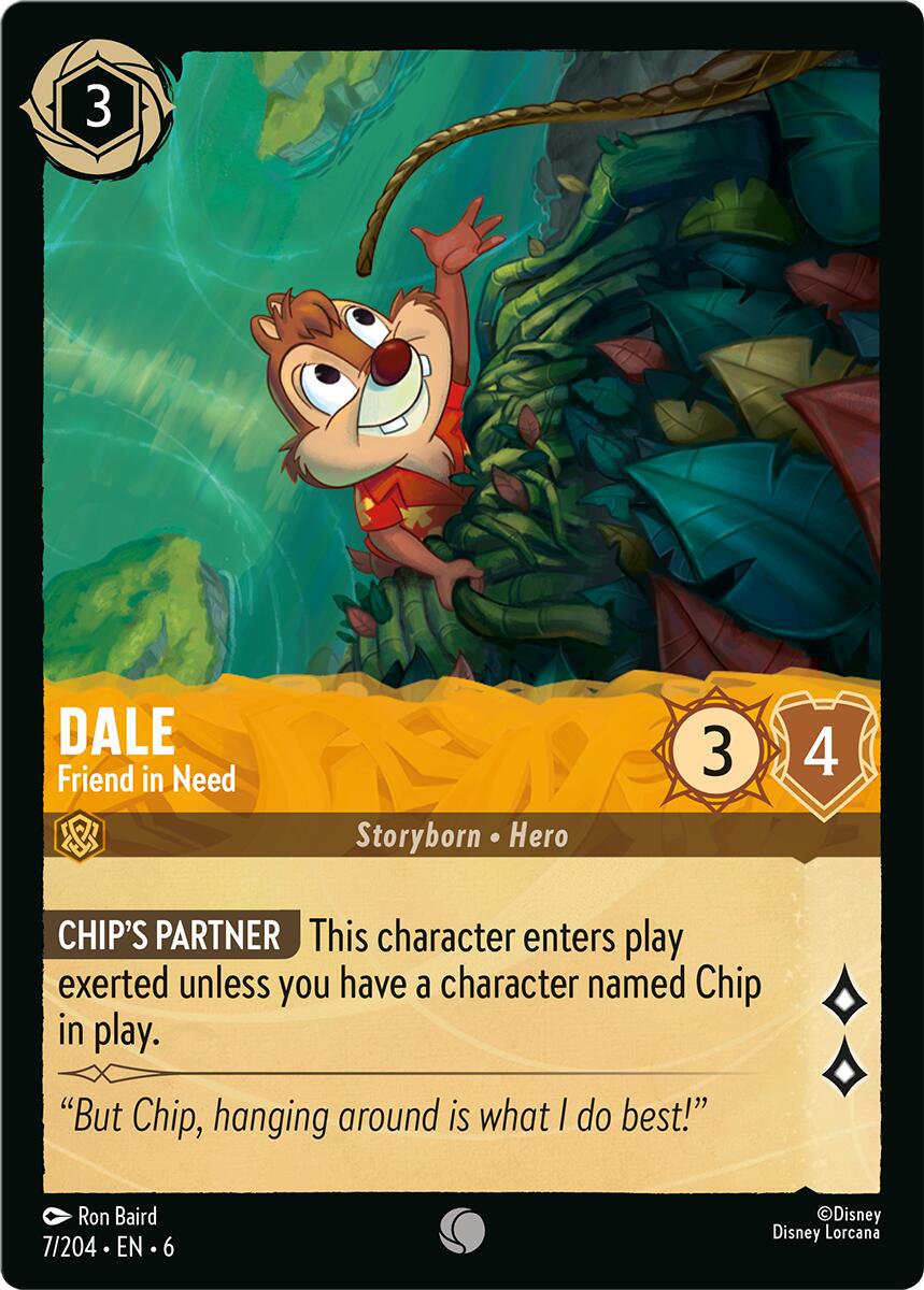 Dale - Friend in Need (7/204) [Azurite Sea] - Disney - Card Brawlers | Quebec | Canada |