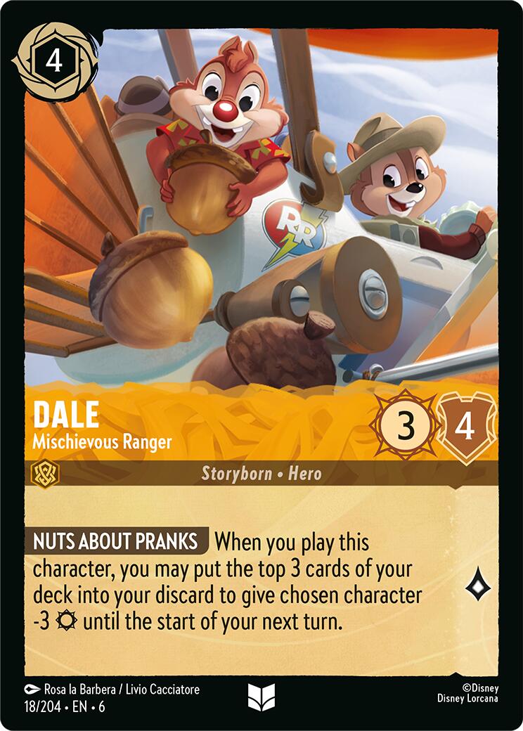 Dale - Mischievous Ranger (18/204) [Azurite Sea] - Disney - Card Brawlers | Quebec | Canada |