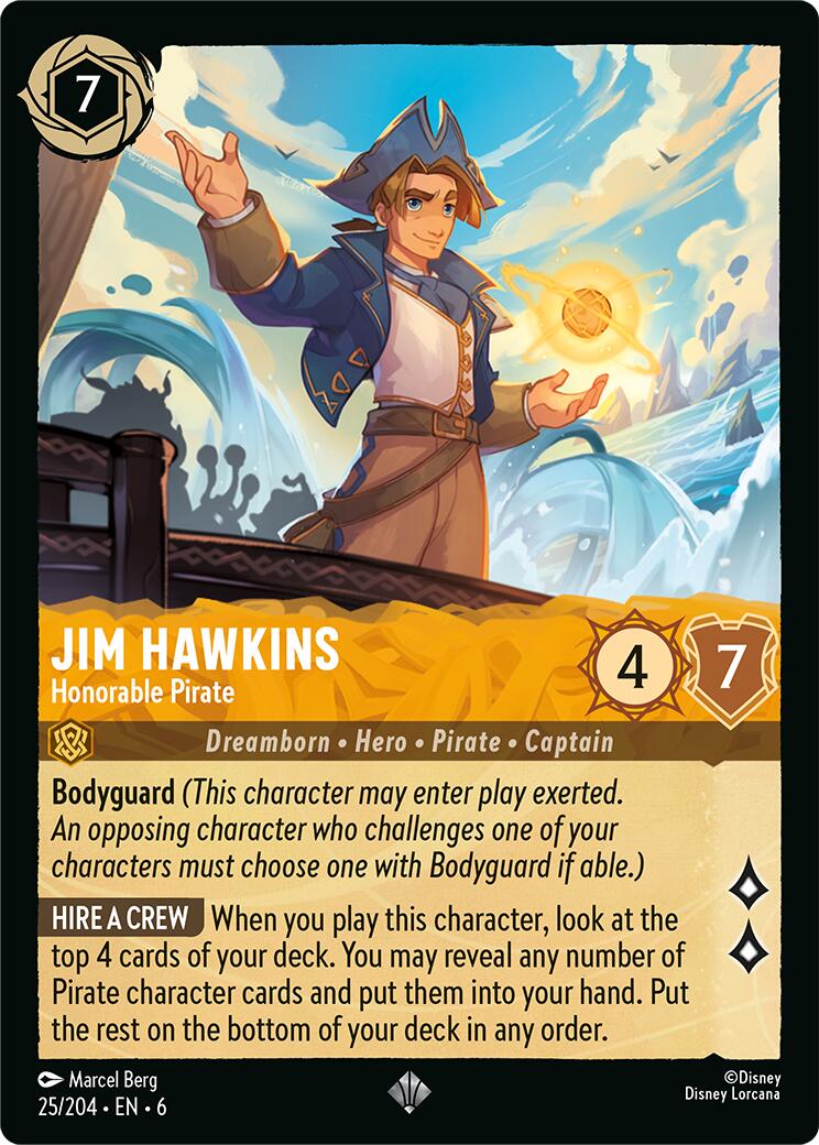Jim Hawkins - Honorable Pirate (25/204) [Azurite Sea] - Disney - Card Brawlers | Quebec | Canada |