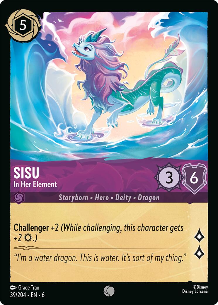 Sisu - In Her Element (39/204) [Azurite Sea] - Disney - Card Brawlers | Quebec | Canada |