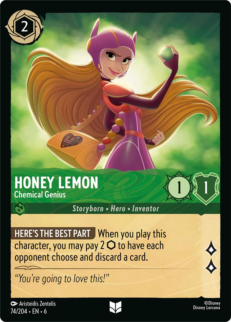 Honey Lemon - Chemical Genius (74/204) [Azurite Sea] - Disney - Card Brawlers | Quebec | Canada |