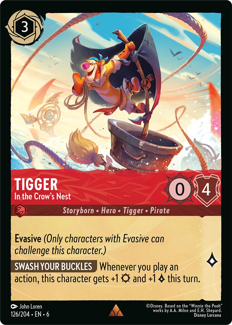 Tigger - In the Crow's Nest (126/204) [Azurite Sea] - Disney - Card Brawlers | Quebec | Canada |