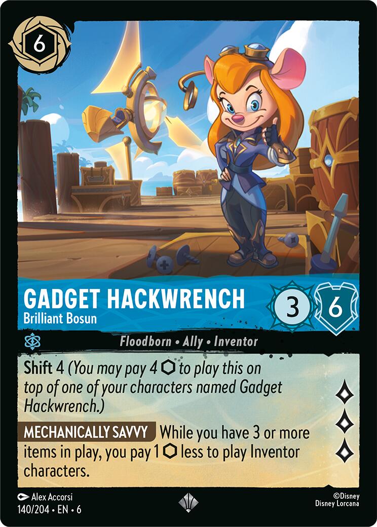 Gadget Hackwrench - Brilliant Bosun (140/204) [Azurite Sea] - Disney - Card Brawlers | Quebec | Canada |