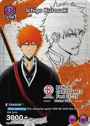 Ichigo Kurosaki (BANDAI Card Games Fest 23-24 World Tour) (UEPR/BLC-1-103) - Union Arena Promotion Cards Foil - Union Arena Promotion Cards - Card Brawlers | Quebec | Canada |