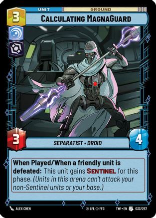 Calculating MagnaGuard (033/257) (033/257) [Twilight of the Republic] - Fantasy Flight Games - Card Brawlers | Quebec | Canada |