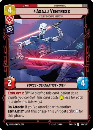 Asajj Ventress - Count Dooku's Assassin (134/257) (134/257) [Twilight of the Republic] - Fantasy Flight Games - Card Brawlers | Quebec | Canada |