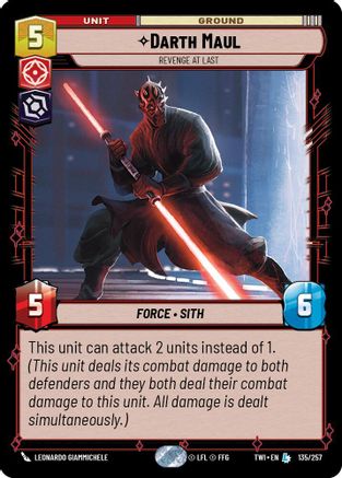 Darth Maul - Revenge at Last (135/257) (135/257) [Twilight of the Republic] - Fantasy Flight Games - Card Brawlers | Quebec | Canada |
