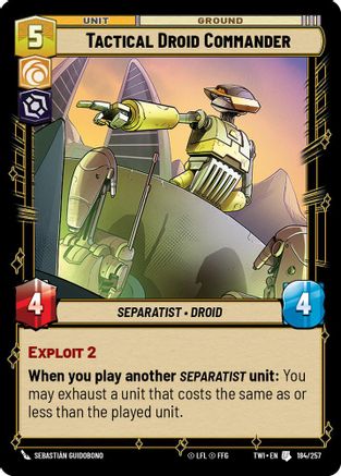 Tactical Droid Commander (184/257) (184/257) [Twilight of the Republic] - Fantasy Flight Games - Card Brawlers | Quebec | Canada |