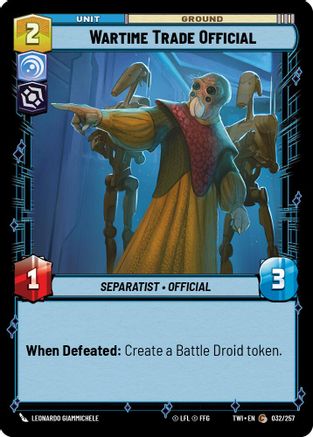 Wartime Trade Official (032/257) (032/257) [Twilight of the Republic] - Fantasy Flight Games - Card Brawlers | Quebec | Canada |