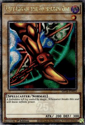 Left Leg of the Forbidden One [MP24-EN003] Quarter Century Secret Rare - Yu-Gi-Oh! - Card Brawlers | Quebec | Canada |