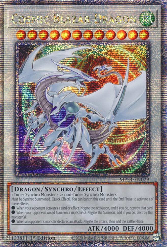 Cosmic Blazar Dragon [MP24-EN029] Quarter Century Secret Rare