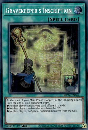 Gravekeeper's Inscription [MP24-EN064]  Secret Rare Misprint - Yu-Gi-Oh! - Card Brawlers | Quebec | Canada |