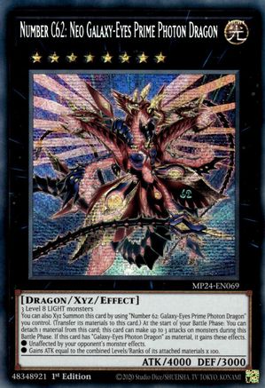 Number C62: Neo Galaxy-Eyes Prime Photon Dragon [MP24-EN069] Prismatic Secret Rare - Yu-Gi-Oh! - Card Brawlers | Quebec | Canada |