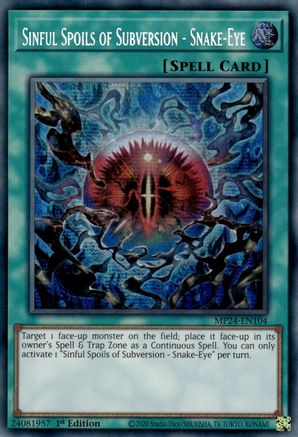 Sinful Spoils of Subversion - Snake-Eye [MP24-EN104]  Secret Rare Misprint - Yu-Gi-Oh! - Card Brawlers | Quebec | Canada |