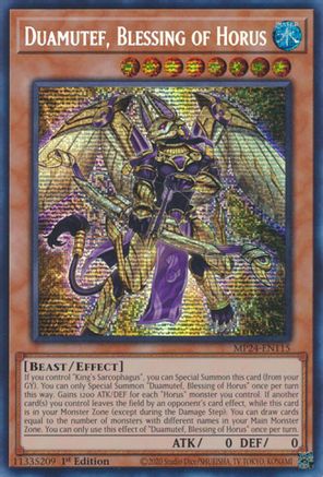 Duamutef, Blessing of Horus [MP24-EN115] Prismatic Secret Rare - Yu-Gi-Oh! - Card Brawlers | Quebec | Canada |