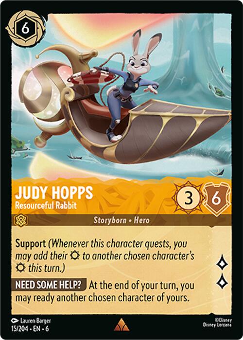 Judy Hopps - Resourceful Rabbit (15/204) [Azurite Sea] - Disney - Card Brawlers | Quebec | Canada |