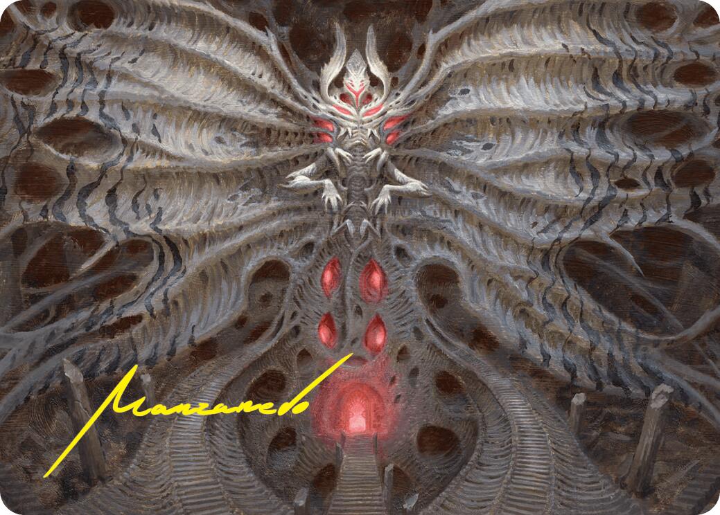 Valgavoth, Terror Eater Art Card (Gold-Stamped Signature) [Duskmourn: House of Horror Art Series] - Magic: The Gathering - Card Brawlers | Quebec | Canada |