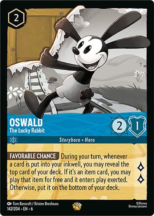 Oswald - The Lucky Rabbit (142/204) [Azurite Sea] - Disney - Card Brawlers | Quebec | Canada |