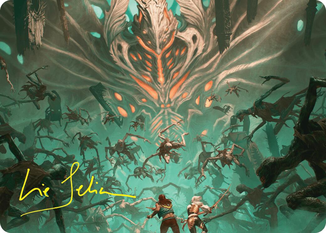 Valgavoth's Onslaught Art Card (Gold-Stamped Signature) [Duskmourn: House of Horror Art Series] - Magic: The Gathering - Card Brawlers | Quebec | Canada |